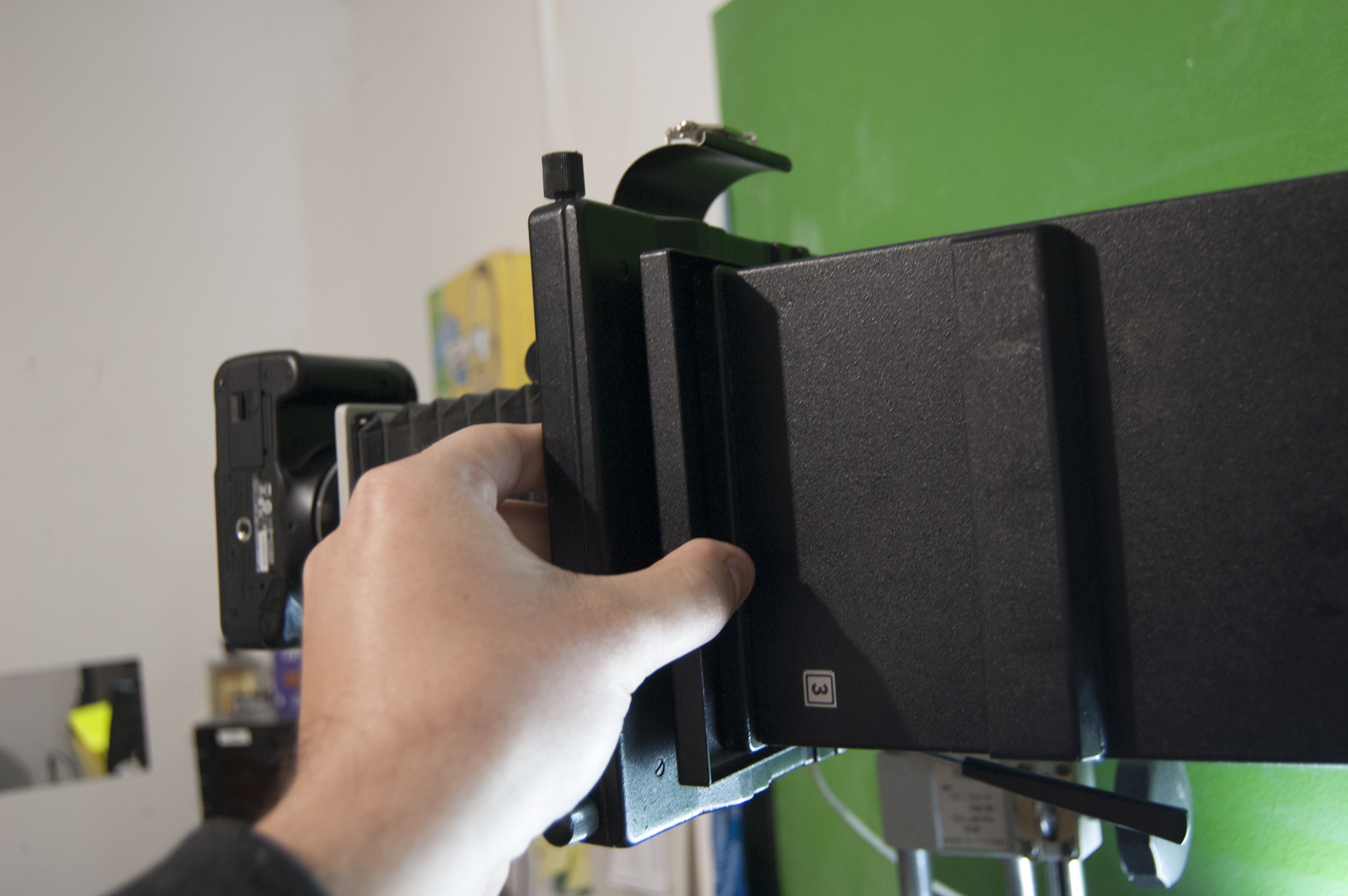 Numérisation d'un négatif en cours