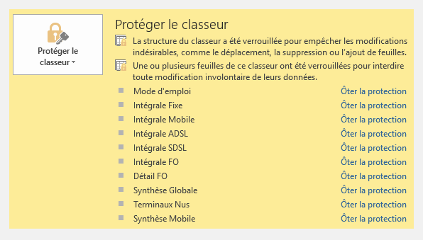 Fichier Excel protégé par mot de passe