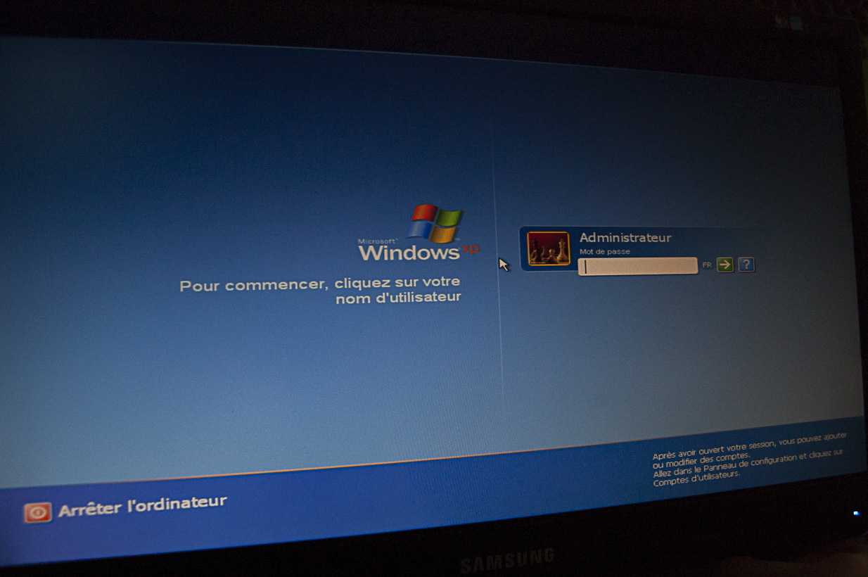 Le Samsung 2243SW à son arrivée
